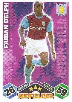 Fabian Delph Aston Villa 2009/10 Topps Match Attax #25